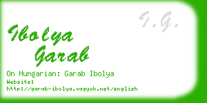 ibolya garab business card